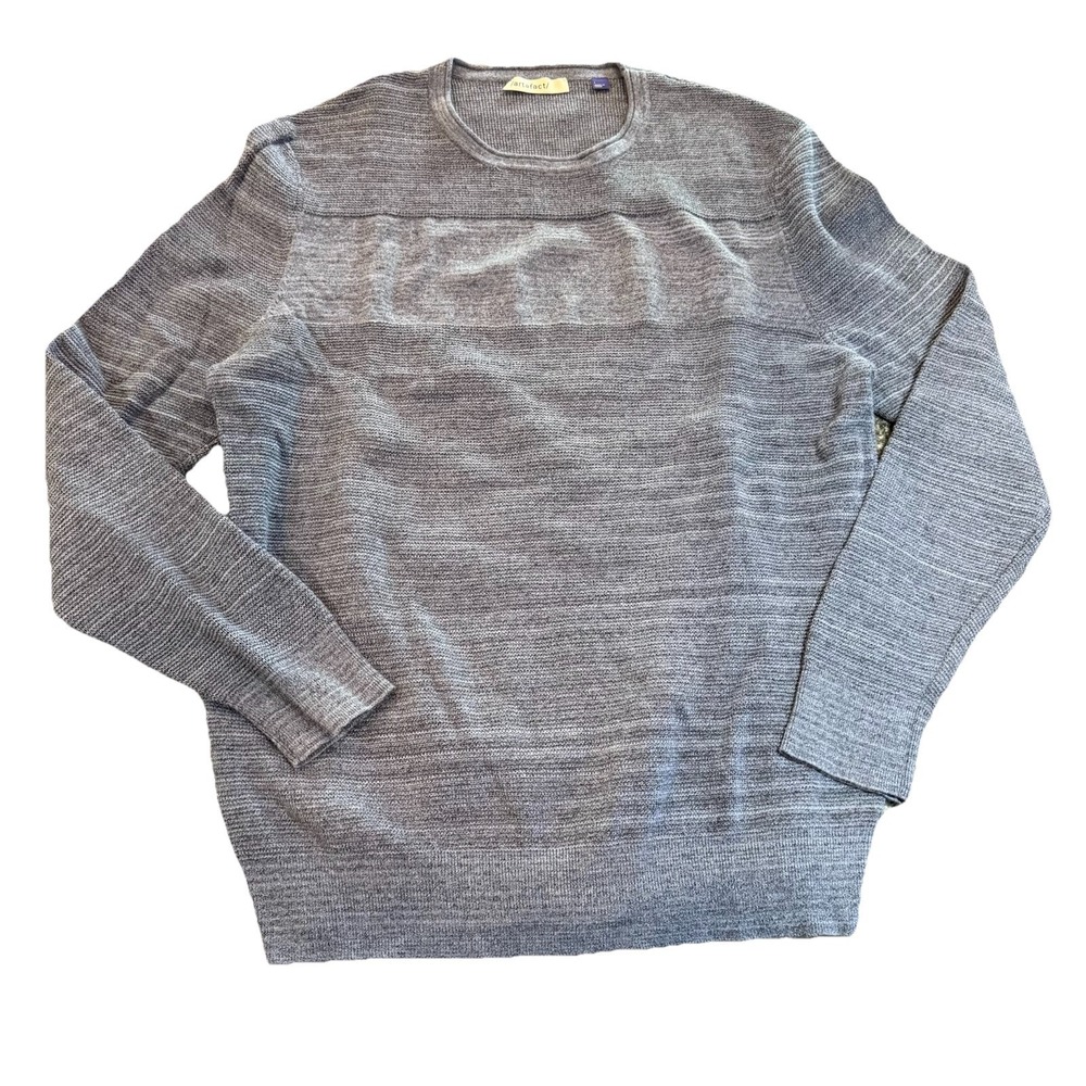 Artefact Sweater Mens Large Blue 100% Cotton Textured Knit